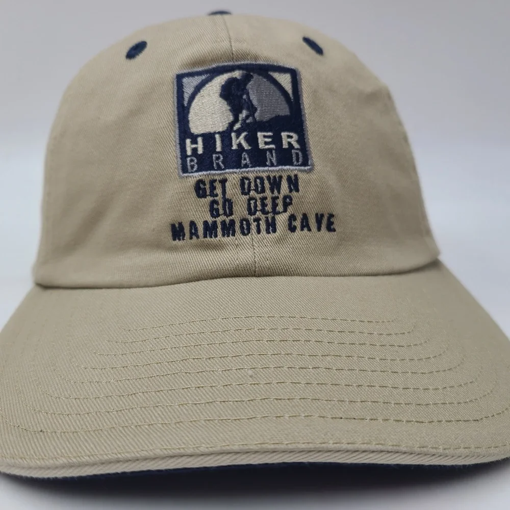 Mammoth Cave Hat Adjustable Ouray Beige Blue Hiker Brand National Park Logo Men